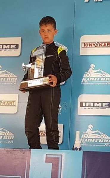Thiago Levati CAMPE&Oacute;N del Argentino de Karting