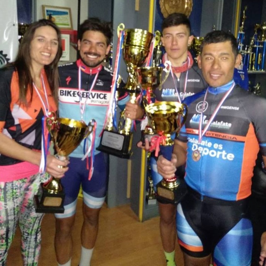 Calafate&ntilde;os ganaron la 1era Carrera de la Hermandad de ciclismo