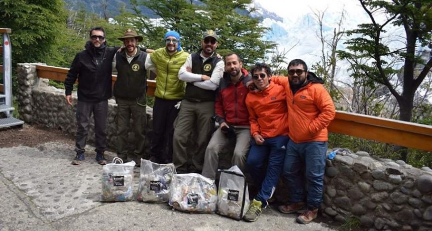 Jornada de limpieza en el Glaciar Moreno