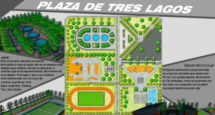 Nueva Plaza para Tres Lagos. Este es el proyecto m&aacute;s votado 